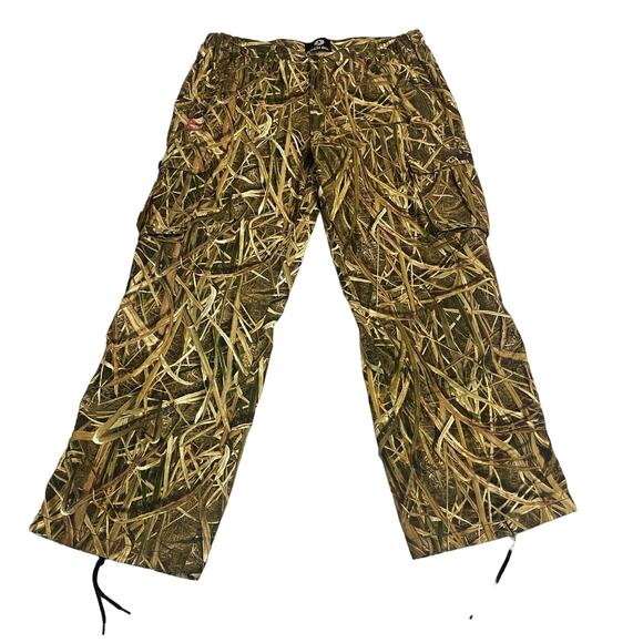 Massey Oak camouflage pants ankle drawstring duck shadow grass 2XL 38x31 hunting - Picture 1 of 10